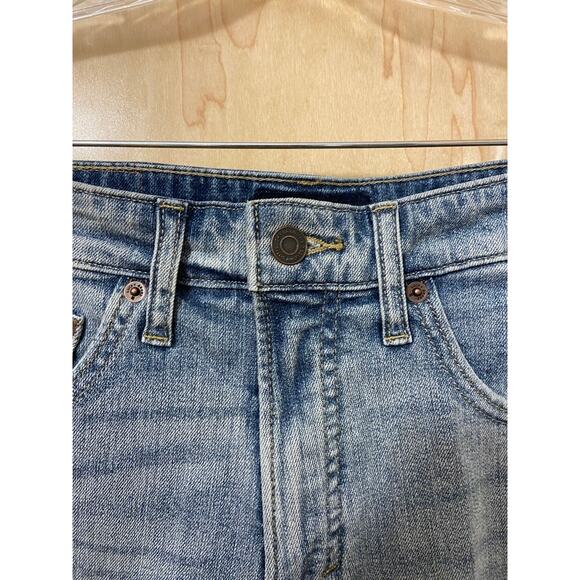 Lucky Brand Lucky Pins High Rise Distressed Cut-Off Jean Short Blue Women's 4/27 - Picture 3 of 11
